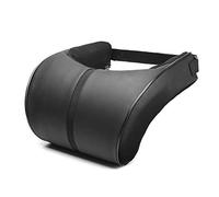 MASO, cuscino di supporto per il collo dell’auto, cuscino poggiatesta in morbida pelle PU + memory foam per auto per guidare il collo e alleviare il dolore al collo Nero, 1