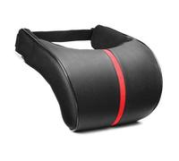 MASO, cuscino di supporto per il collo dell’auto, cuscino poggiatesta in morbida pelle PU + memory foam per auto per guidare il collo e alleviare il dolore al collo Nero, 3