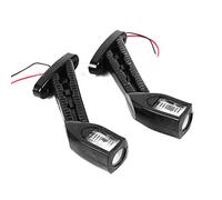 Maso - Freccia laterale a LED, 2 x 12/24 V, per rimorchio, furgoni, roulotte, stelo laterale, spia a gomito