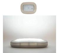 MASO Luce per tettuccio auto e camper, 10 LED, lampada da lettura USB per rimorchio/furgone/yacht/barca/roulotte (beige + bianco)