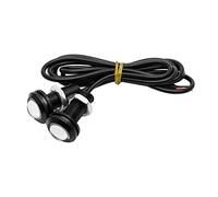 MASO - Luci LED Eagle Eyes, 2 pezzi, 12 V, 9 W, luci di marcia diurna, luci di retromarcia con vite, per moto e auto, colore: bianco