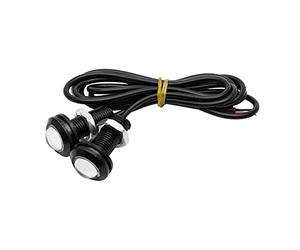 MASO - Luci LED Eagle Eyes, 2 pezzi, 12 V, 9 W, luci di marcia diurna, luci di retromarcia con vite, per moto e auto, colore: bianco