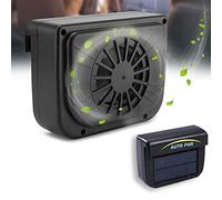 MASO Mini condizionatore d'aria a energia solare, ventilatore per ventilazione per finestrini auto, colore: nero