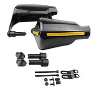 MASO paramani moto universali Paramani per moto Deflettori parabrezza compatibili con manubri da 22 mm, 7 pollici e 8 pollici, la maggior parte degli ATV Nera