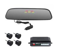 MASO, radar wireless per retromarcia auto con kit 4 sensori, sensore di parcheggio retromarcia auto con sistema radar sensibile, radar wireless per retromarcia auto DC 12V 0,3-2,0m/11,81-78,74in, Nero