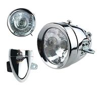 Maso - Set di fanali anteriori e posteriori per bicicletta con generatore di attrito, alimentato a dinamo, 12 V, 6 W