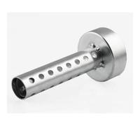 MASO Silenziatore per moto, deflettore per silenziatore killer DB da 42 mm, silenziatore universale per tubo di scarico, silenziatore per lattine, argento, 2 pezzi