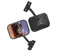 MASO Specchietti retrovisori rettangolari per porte, compatibili con Je/e*p W/r*angler 1997-2006 TJ LJ, 2007-2018 JK JKU, cerniera della porta Specchietti laterali retrovisori laterali per porte fuori