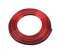 MASO Striscia per modellatura interna per auto, decorazione universale, 10 m, striscia 3D in ABS rosso con strumento
