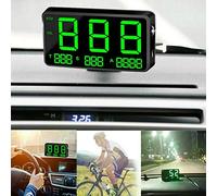 MASO - Tachimetro universale digitale per auto e moto, GPS, OBD-II, allarme di eccesso velocità, mph / km/h