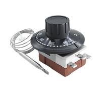 MASO TS-120SR - Termostato capillare per auto, con interruttore di controllo della temperatura, regolabile da 0 a 120 °C, riscaldamento/raffreddamento