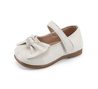 MASOCIO Ballerine Bambina Scarpa Eleganti Mary Jane Comunione Cerimonia Scarpine Primi Passi Bimba Principessa Scuola Taglia 23 Beige