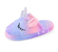 MASOCIO Pantofole Bambina Invernali Peluche Ciabatte Bimba Bambini Inverno Babbucce Ciabattine Casa Antiscivolo Taglia 36 37 Viola Multicolore 5