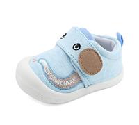 MASOCIO Scarpe Bimbo Neonato Scarpine Primi Passi Bimba Maschio Scarpette Neonata Bambino 12-18 Mesi Taglia 20 Blu (Taglia Produttore: CN 16)