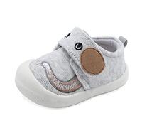 MASOCIO Scarpe Bimbo Neonato Scarpine Primi Passi Maschio Scarpette Bambino Taglia 22 Grigio (Taglia Produttore: CN 18)