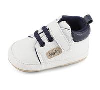 MASOCIO Scarpe Neonato Scarpine Primi Passi Bimbo Maschio Scarpette Bambino Taglia 19 Bianco 6-12 Mesi