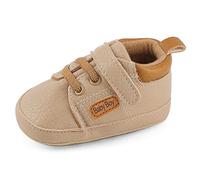MASOCIO Scarpe Neonato Scarpine Primi Passi Bimbo Maschio Scarpette Bambino Taglia 19 Cachi 6-12 Mesi