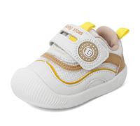 MASOCIO Scarpe Primi Passi Bimbo Neonato Scarpine Bambino Maschio Baby Boy Shoes Scarpette Antiscivolo Taglia 23 Bianco