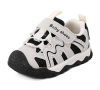 MASOCIO Scarpe Primi Passi Bimbo Neonato Scarpine Bambino Maschio Baby Shoes Boy Scarpette Antiscivolo Bianco Nero (Taglia Produttore: CN 20) EU 22