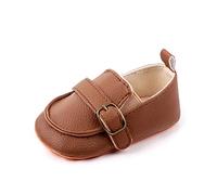 MASOCIO Scarpine Neonato Mocassini Scarpe Prima Infanzia Scarpette Bimbo con Suole Morbide Marrone 0-6 mesi