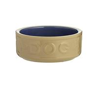 Mason Cash - Ciotola per cani con scritta, colore marrone e blu, 18 cm