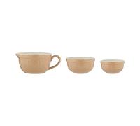 Mason Cash Set di 3 misurini | Set di misurini in ceramica con 1 ciotola, 1/2 ciotola e 1/4 ciotola | terracotta classica | design impilabile | iconici utensili da cucina britannici | Collezione