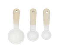 Mason Cash Set di 4 cucchiai dosatori rustici in gres con elegante motivo a forma di cuore, include 1 cucchiaio, 1 cucchiaio, ½ cucchiaio, ¼ cucchiaio, ¼ di cucchiaio, panna, beige