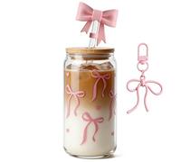 Mason Life Bicchieri di vetro con coperchi e cannucce-3