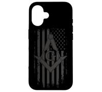 Masonic American Flag Square and Compass - Massone Custodia per iPhone 16
