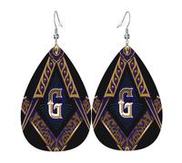 Masonic Art Charity Faith Symbol Orecchini In Pelle Stampato Orecchino In Pelle Moda Orecchini Per Carnevale Feste