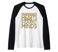 Masonic_Symbol Compassionate-And Stead_Fast-Minds Maglia con Maniche Raglan