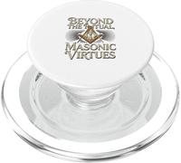 Masonic_symbol con "Beyond the_rituals, Masonic_virtues" S&C PopSockets PopGrip per MagSafe