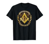 Masonic_symbol con "United in the Craft and Brotherhood" S&C Maglietta