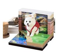 Masoog Calendario 3D | Blocco note da scrivania 3D 2026, scultura per cani, carta da scrivere, per lavoro, studenti, decorazione per la casa, studio, regalo per adulti