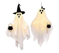 Masoog Decorazioni di Halloween per esterni, 2 pezzi spaventoso cappello da | Cappello da strega oscillante, per Halloween, esterni, cortile, giardino, casa, terrazza, sentiero, paesaggio, vialetto