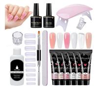 Masoog Gel Per Estensione e Unghie | 6 Colori E Lunga Durata Multifunzionale Extra Forte - Base Coat Gel per Estensione 'Unghia | Gli Adulti, Professionisti, Principianti, Donne, Ragazze, Fidanzate