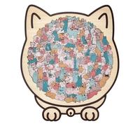 Masoog Puzzle da tavolo per gatti, 135 pezzi, giocattolo labirinto giochi da tavolo, decorazione puzzle in legno animale per bambini in età prescolare, bambini piccoli e bambini
