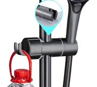 Masoog Supporto per soffione doccia | Supporto per soffione doccia con cursore e gancio, girevole a 360 gradi, per spogliatoi pubblici commerciali, WC, anziani, palestra, hotel