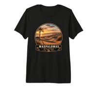 Maspalomas Dunes Tramonto Gran Canaria Paradiso Maglietta Premium