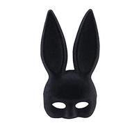 Masquerade Adulto Lepre Lungo Orecchio Mezzo Viso Per Le Donne Accessori Per Costume Del Partito Di Halloween In Pvc Mezza Viso Cosplay Halloween Per Bambini Forniture Per
