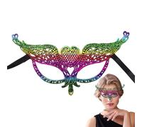 Masquerade Masque - Maschera da donna in pizzo per Halloween, accessorio per costume di Halloween