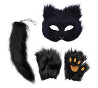 Masquerade Masque Set - Animal Face Cover Prop, Halloween Cosplay Pack