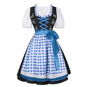 Masrin Dirndl - Set completo da donna, elegante motivo a quadri Dirndl, costume tradizionale Dirndl, abito tradizionale Dirndl, abito tradizionale bavarese, festa della birra, abbigliamento