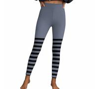 Masrin Leggings da donna, sexy, sottili, a vita alta, per sport, fitness, aderenti, colore pesca, pantaloni da yoga, a strisce elasticizzati, gotico punk