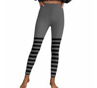 Masrin Leggings da donna, sexy, sottili, a vita alta, per sport, fitness, aderenti, colore pesca, pantaloni da yoga, a strisce elasticizzati, gotico punk