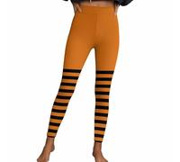 Masrin Leggings da donna, sexy, sottili, a vita alta, per sport, fitness, aderenti, colore pesca, pantaloni da yoga, a strisce elasticizzati, gotico punk