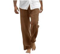 Masrin Palazzo, pantaloni estivi da uomo, tinta unita, per il tempo libero, gambe larghe, in tessuto, taglie forti, pantaloni lunghi, pantaloni da spiaggia, traspiranti, pantaloni chino, pantaloni da