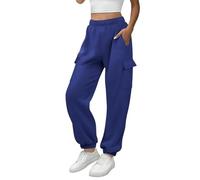 Masrin Pantaloni da jogging da donna lunghi cargo pantaloni sportivi Palazzo, pantaloni per il tempo libero, pantaloni da corsa, pantaloni chino, pantaloni per il tempo libero, gambe larghe e a vita