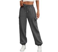 Masrin Pantaloni da jogging da donna, lunghi, palazzo, per il tempo libero, per la corsa, in cotone, per il tempo libero, per il tempo libero, per le donne