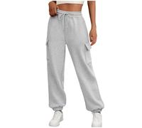 Masrin Pantaloni da jogging da donna, lunghi, palazzo, per il tempo libero, per la corsa, in cotone, per il tempo libero, per il tempo libero, per le donne